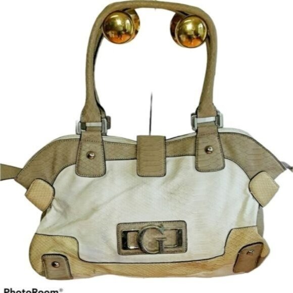 VINTAGE Guess Bag Vegan Leather Purse Shoulder Handbag Satchel WOMEN'S WOMAN'S - Picture 2 of 10